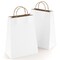 Kraft Paper Bags with Handles 10 x 5 x 13 Inch Pack of 25 White Bags with Handles Recyclable Sturdy 150 GSM Kraft Bags Stylish and Classy White Paper Bags with Handles Bulk